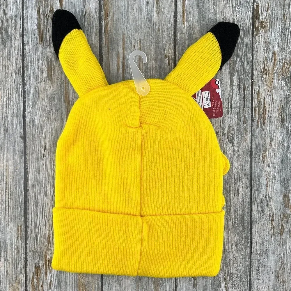 Boys Pokemon Pikachu Knit Beanie & Gloves 2-PieceSet